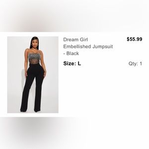 Black dazzling jumpsuit